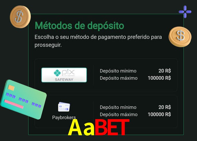 O cassino Aabet oferece uma grande variedade de métodos de pagamento